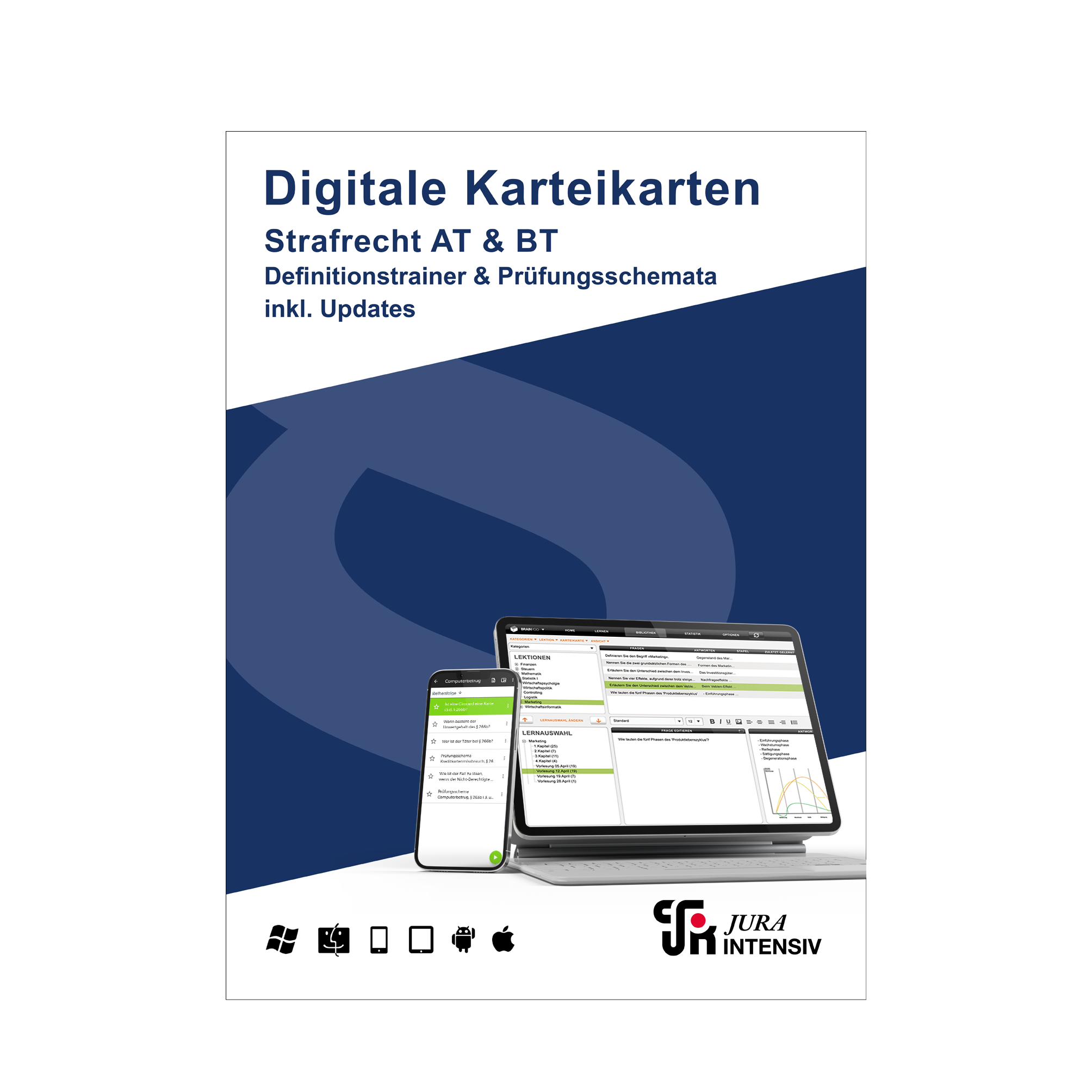Definitionstrainer und Prüfungsschemata Strafrecht 2.0 inkl. Updates - Digitale Karteikarten