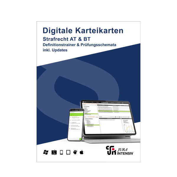 Definitionstrainer und Prüfungsschemata Strafrecht 2.0 inkl. Updates - Digitale Karteikarten